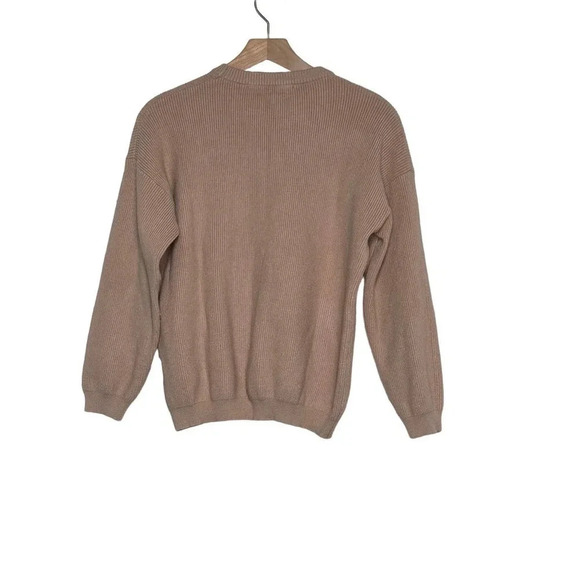 Soul Honey‎ S Bee Kind tan embroidered crew neck sweater - Picture 2 of 4